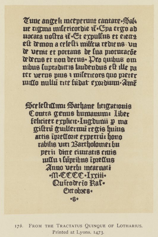 Del Tractatus Quinque de Lotharius, impreso en Lyon de English School