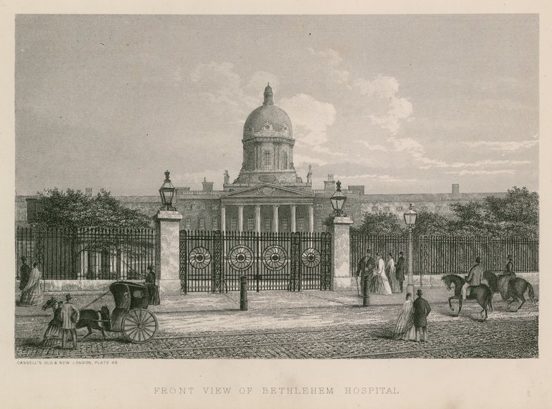 Vista frontal del Hospital de Bethlehem de English School