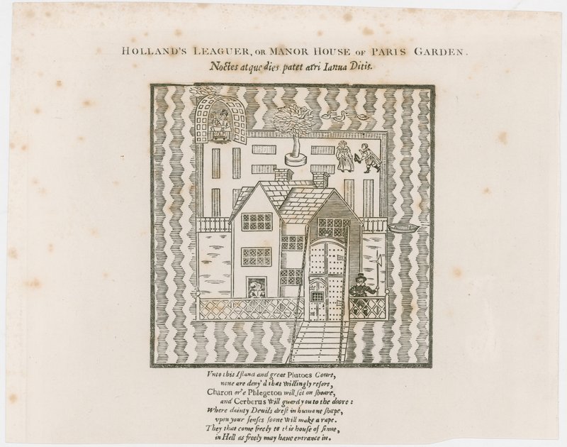Frontispicio de Hollands Leaguer, 1632. Paris Garden de English School