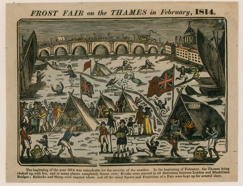 Feria de hielo en el Támesis, 1814 de English School