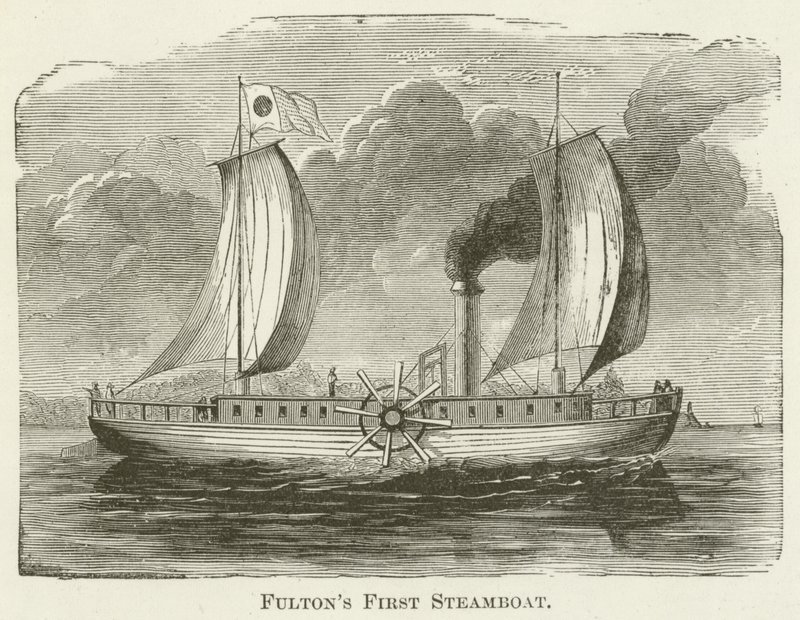 El primer barco de vapor de Fulton de English School