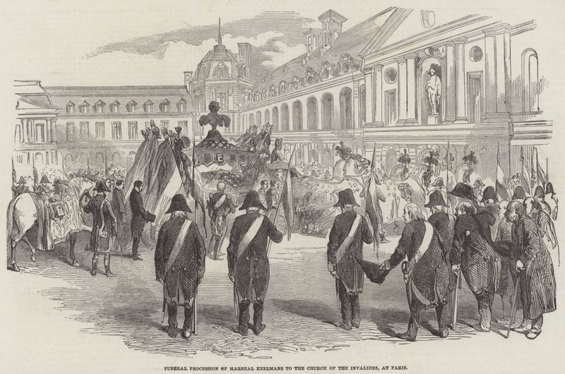 Procesión Fúnebre del Mariscal Exelmans a la Iglesia de los Inválidos, en París de English School