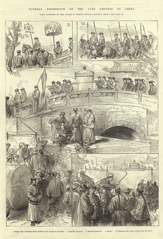 Procesión fúnebre de la difunta emperatriz de China de English School