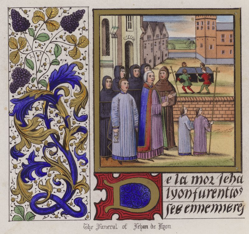 Funeral de Jehan De Lyon de English School