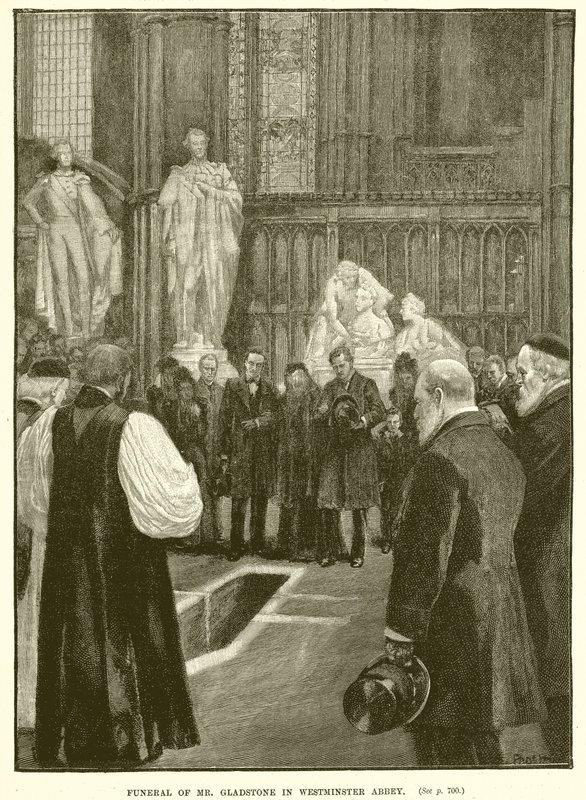 Funeral del Sr. Gladstone en la Abadía de Westminster de English School