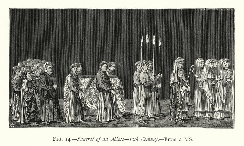 Funeral de una abadesa de English School