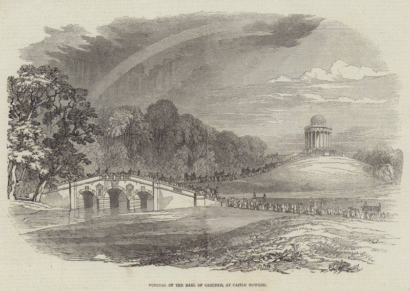 Funeral del Conde de Carlisle, en Castle Howard de English School
