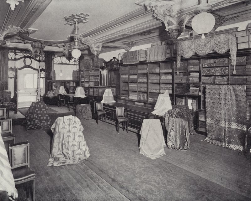 Departamento de cortinas y tapicería, Harrods de English School