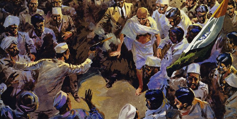 Gandhi fue asesinado en 1948 por un fanático hindú de English School