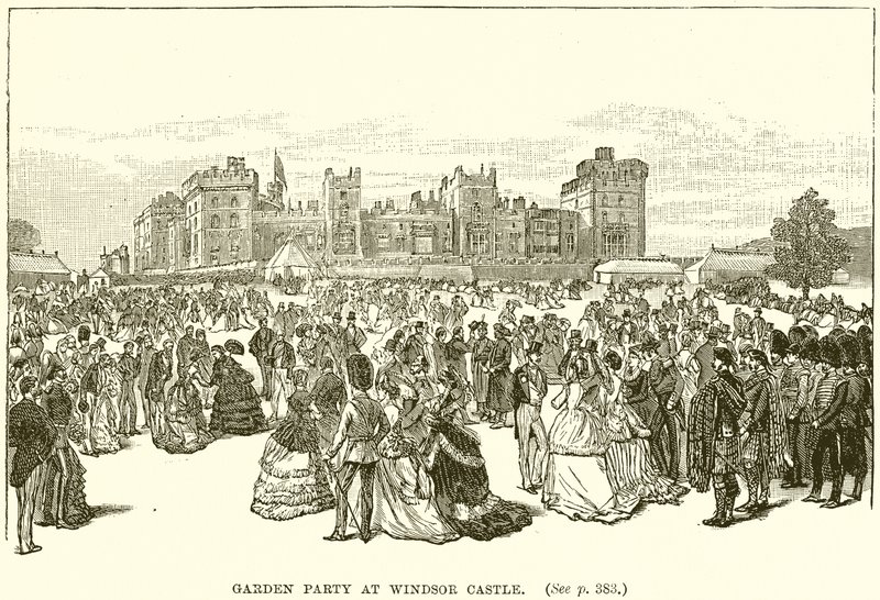 Fiesta en el jardín en el Castillo de Windsor de English School