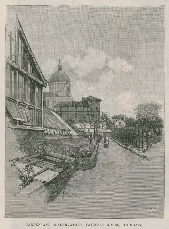 Jardín e invernadero, Fairseat House, Highgate de English School