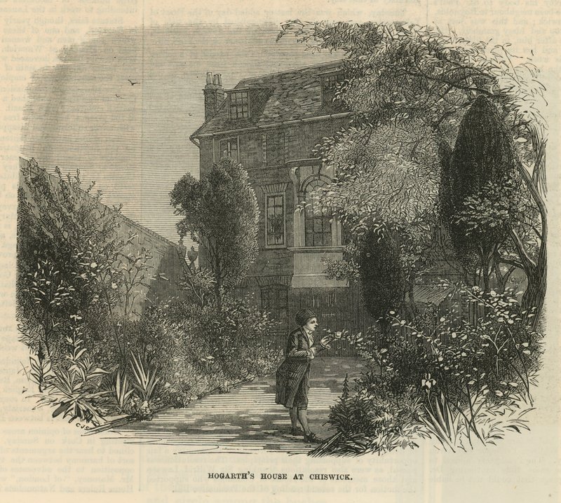 Jardín en la casa de William Hogarth de English School