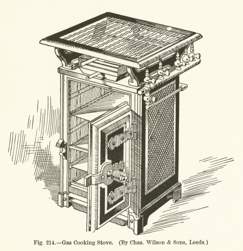 Estufa de Gas, por Charles Wilson and Sons, Leeds de English School