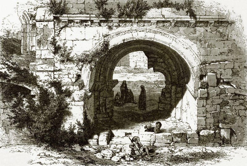 Puerta del hospital de los caballeros de San Juan en Jerusalén de English School