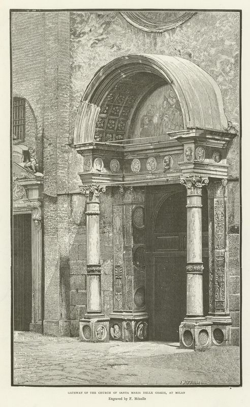 Puerta de la Iglesia de Santa Maria delle Grazie, en Milán de English School