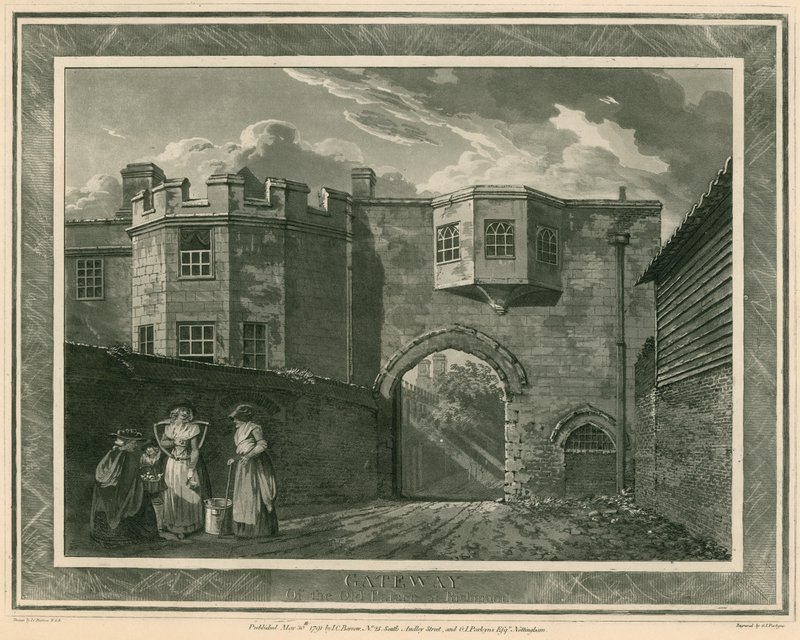 Puerta del antiguo Palacio de Richmond, Surrey de English School