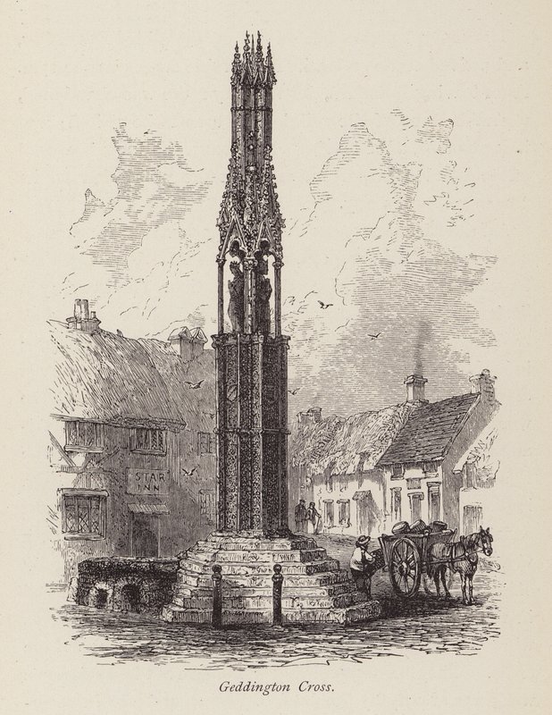 Cruz de Geddington (grabado) de English School