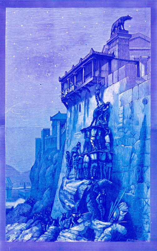 Gansos del Capitolio, ilustración de la Historia de Roma de Victor Duruy, publicada en 1884 de English School