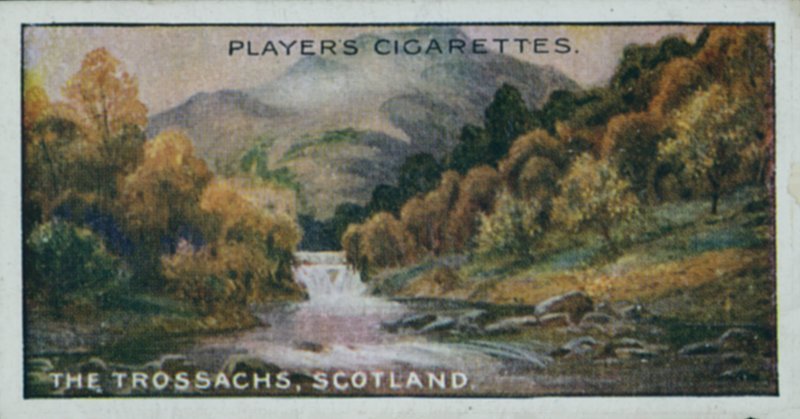 Gemas del paisaje británico: Los Trossachs, Escocia (litografía en color) de English School