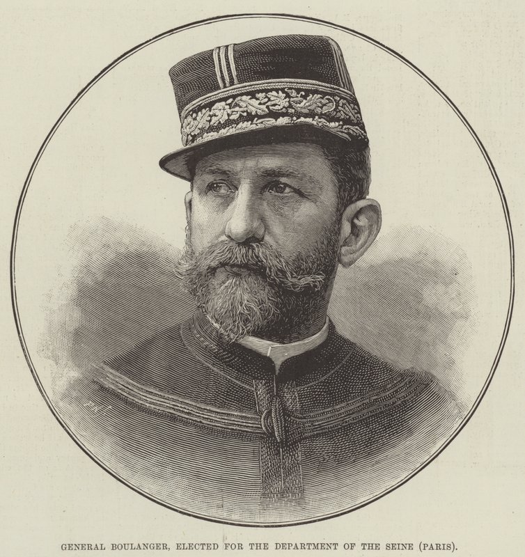 General Boulanger, Elegido para el Departamento del Sena, París de English School