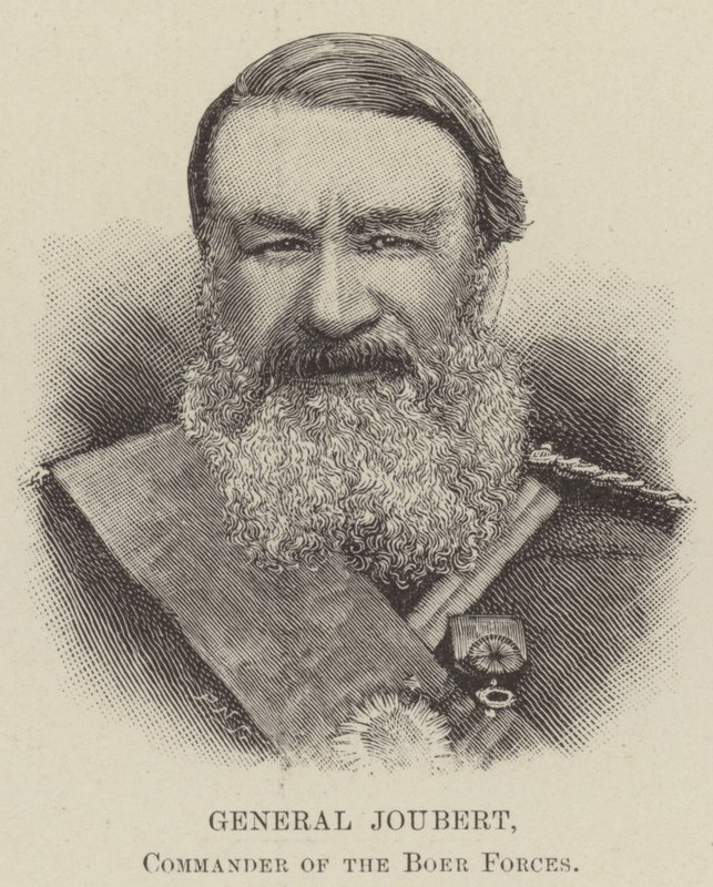 General Joubert, Comandante de las Fuerzas Bóer (grabado) de English School