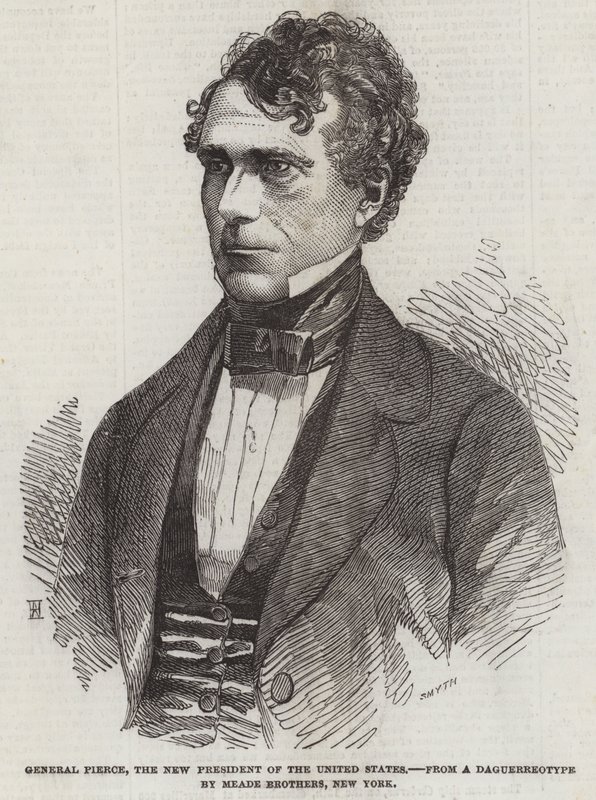 General Pierce, el Nuevo Presidente de los Estados Unidos (grabado) de English School