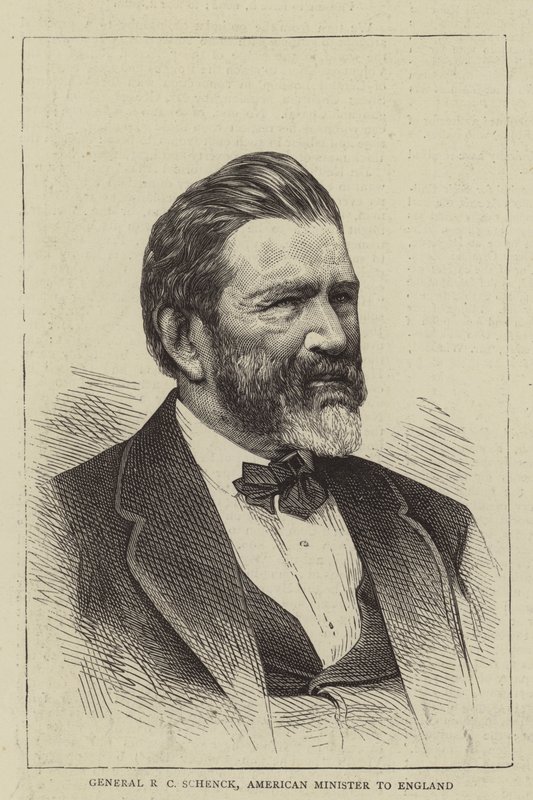 General R C Schenck, Ministro estadounidense en Inglaterra (grabado) de English School