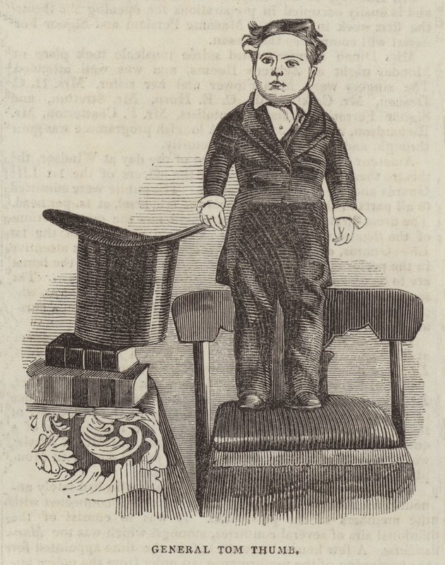 General Tom Thumb (grabado) de English School