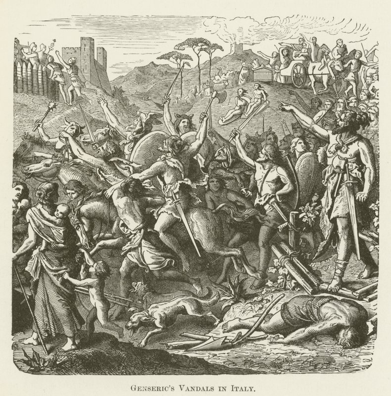 Los vándalos de Genserico en Italia de English School