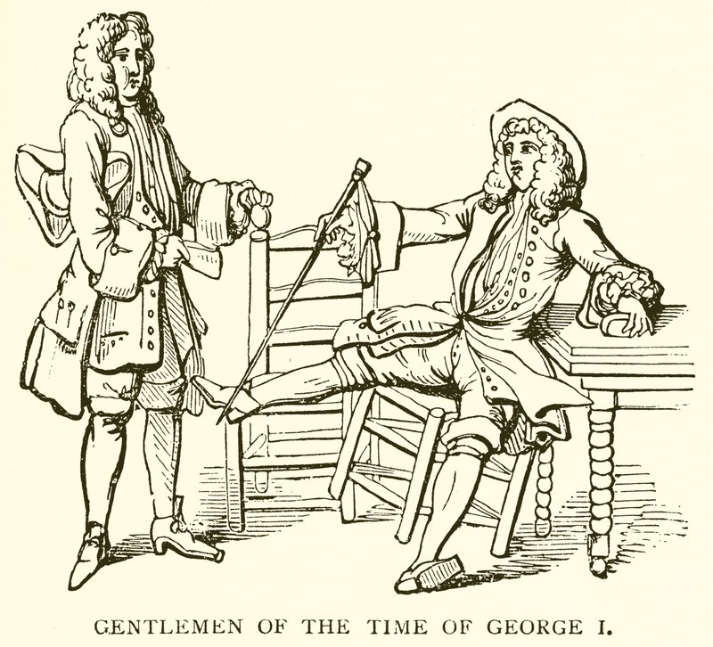 Caballeros de la época de Jorge I de English School
