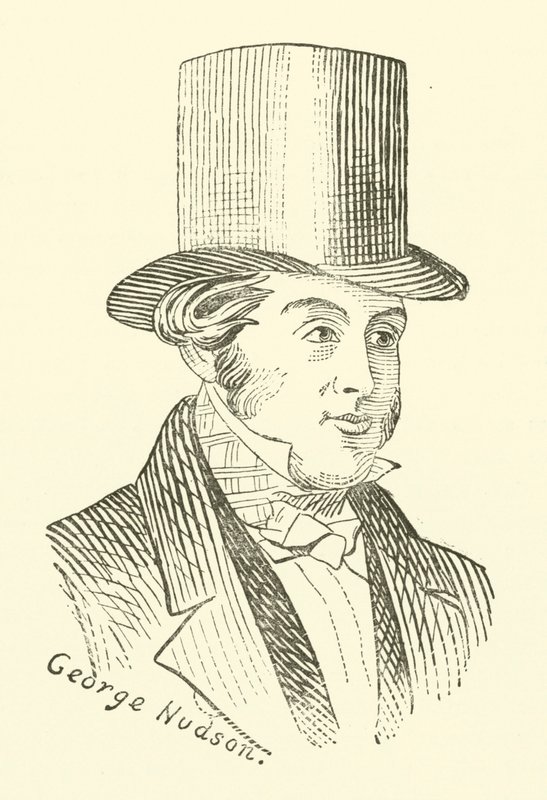 George Hudson, el rey del ferrocarril (grabado) de English School