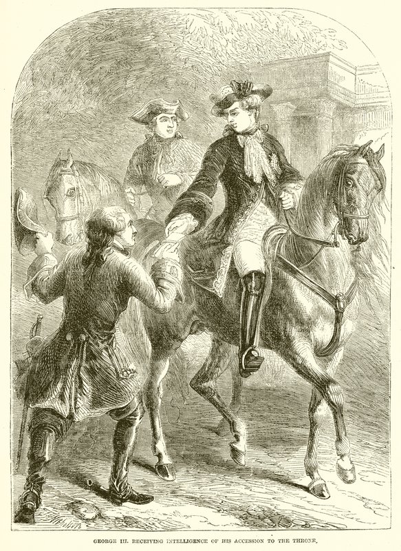 Jorge III recibiendo la noticia de su ascenso al trono de English School