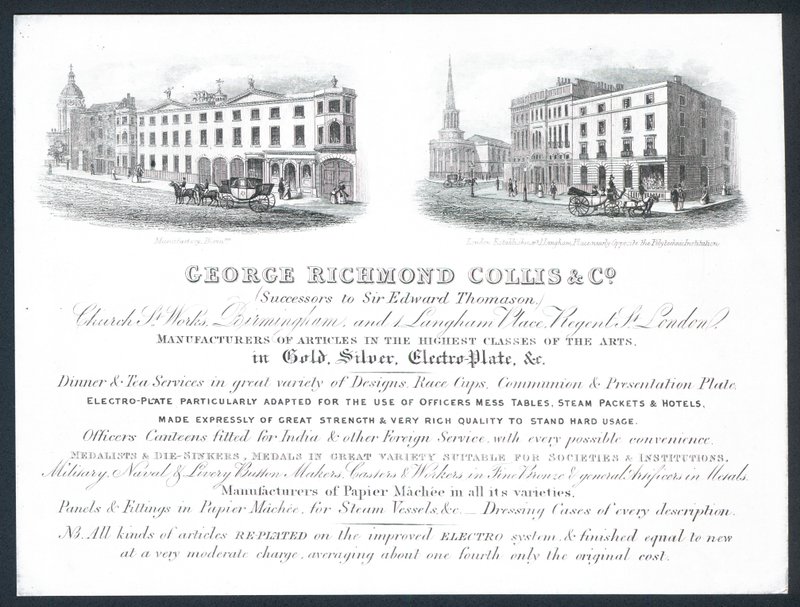 George Richmond Collis & Co, tarjeta comercial de English School