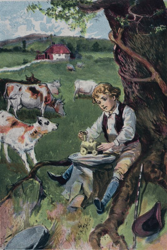 George Stephenson moldeando un motor de English School