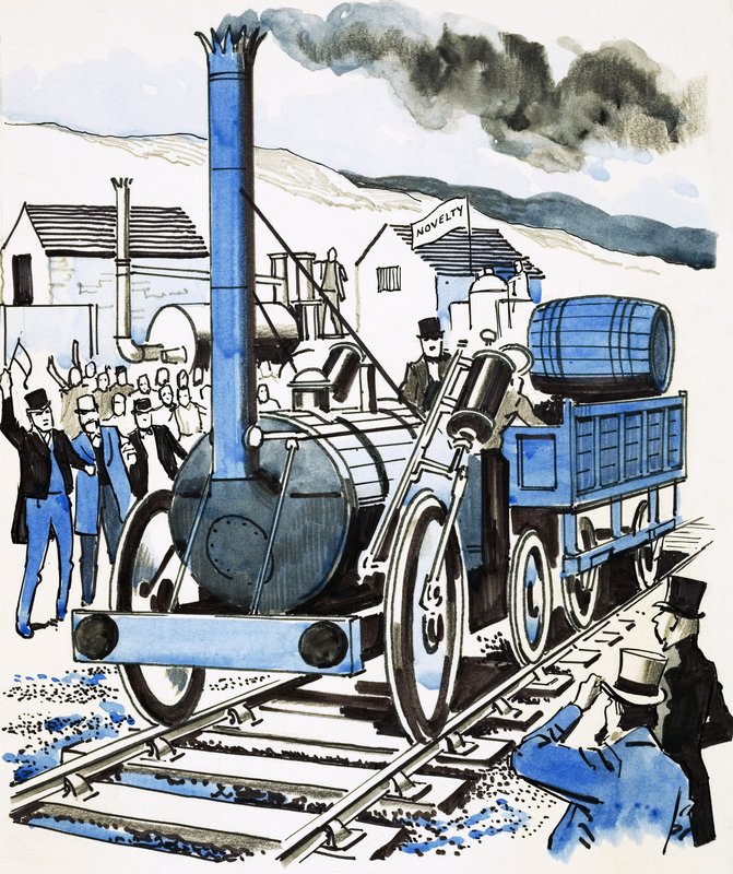 El cohete de George Stephenson de English School