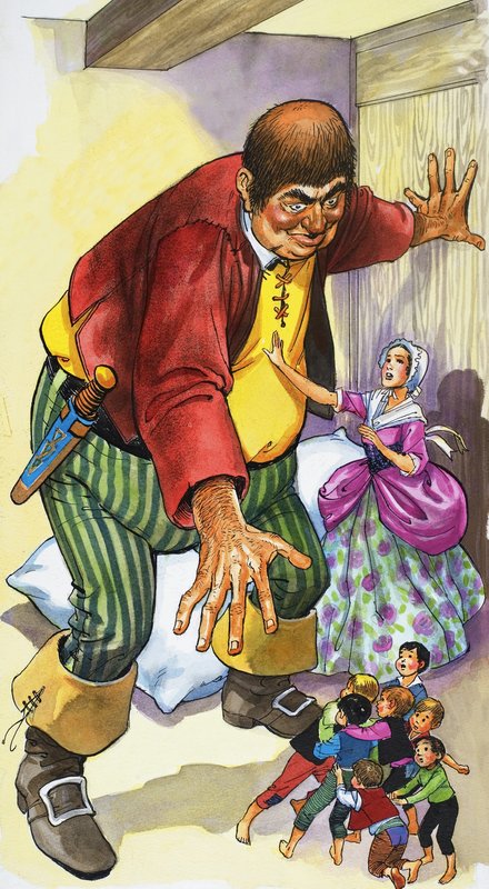 Gigante atacando a niños de English School