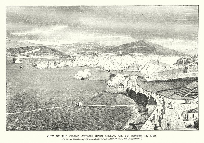 Gibraltar: Vista del gran ataque a Gibraltar de English School