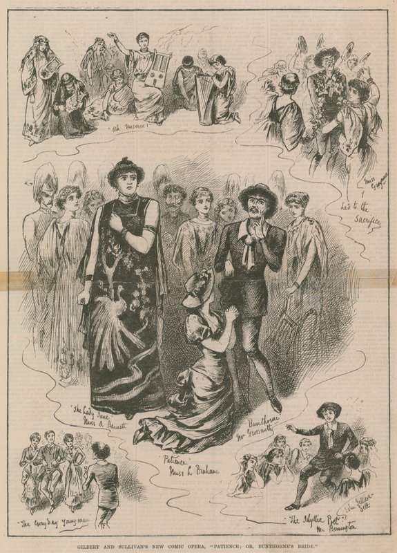 Nueva ópera cómica de Gilbert & Sullivan Patience; o, La novia de Bunthorne de English School