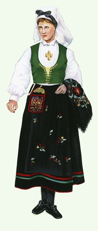 Niña con traje típico de English School