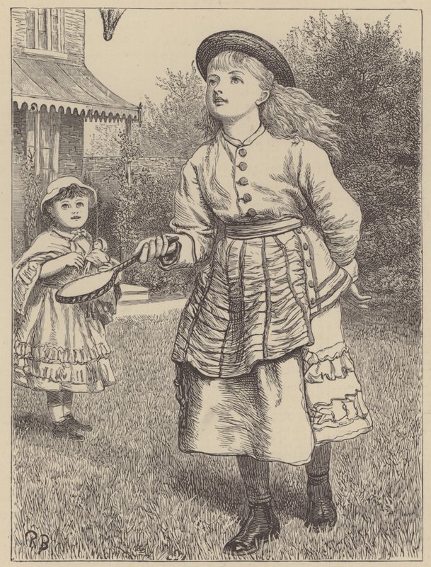 Niña jugando con un volante de English School