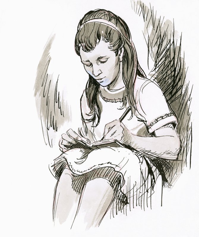 Niña escribiendo de English School
