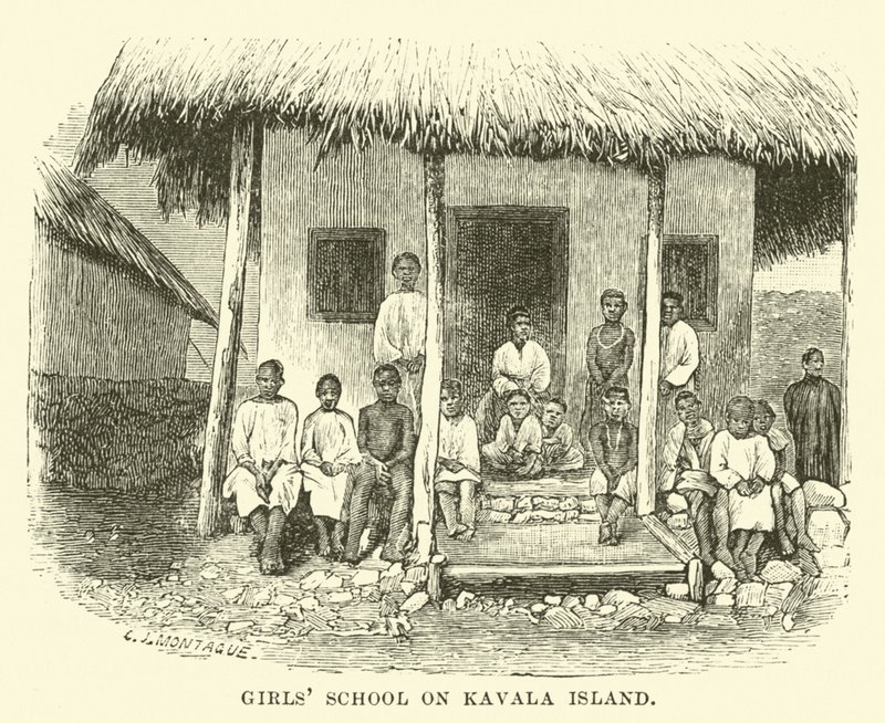 Escuela de niñas en la isla Kavala de English School