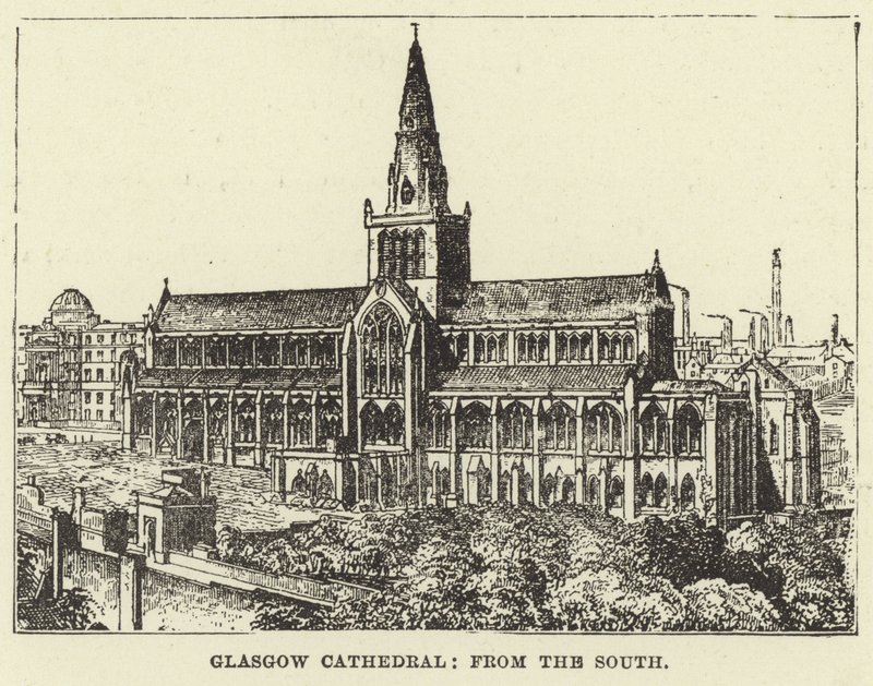 Catedral de Glasgow, desde el sur de English School