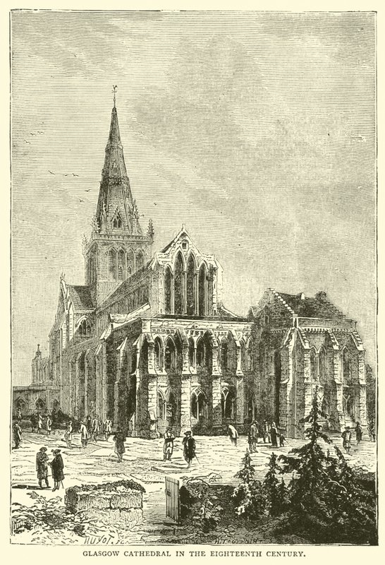 Catedral de Glasgow en el siglo XVIII de English School