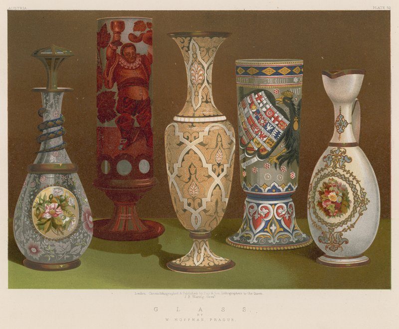 Vidrio por W. Hoffman, Praga de English School