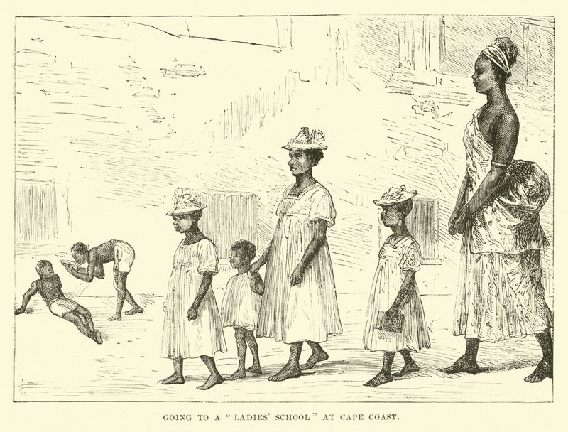 Yendo a una escuela de señoritas en Cape Coast de English School