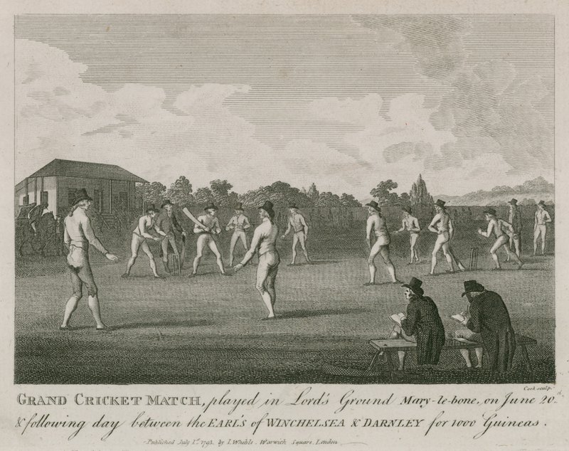 Gran partido de críquet jugado en Lords Ground, Marylebone, Londres de English School