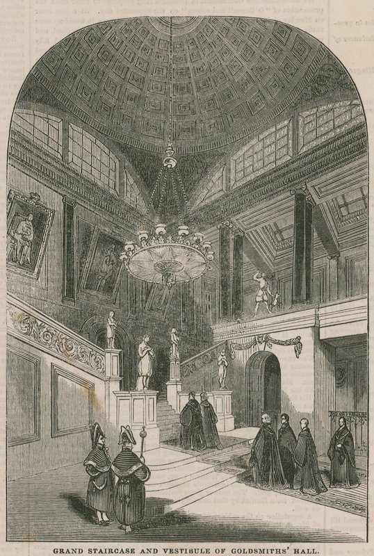 Gran escalera y vestíbulo del Salón de Orfebres de English School