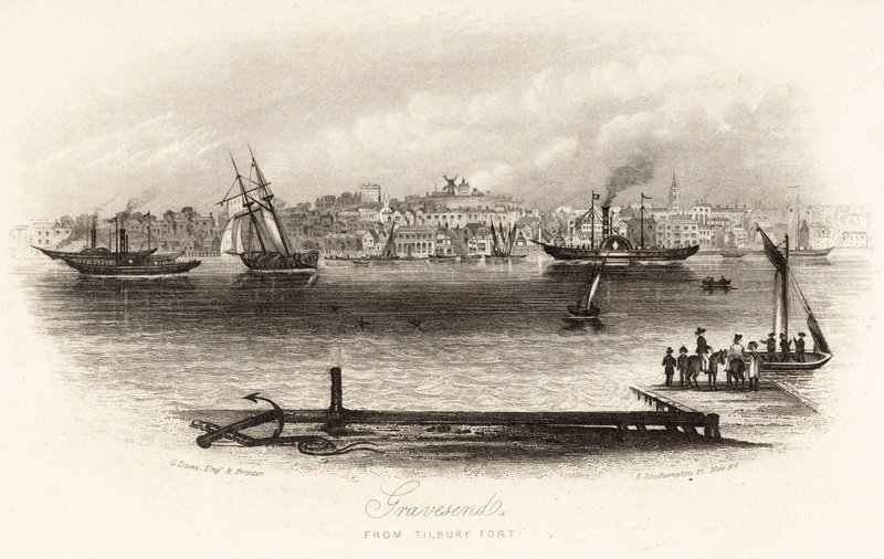 Gravesend desde Tilbury Fort de English School
