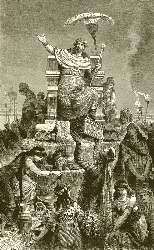 Degeneración griega. Creso en la pira funeraria de English School